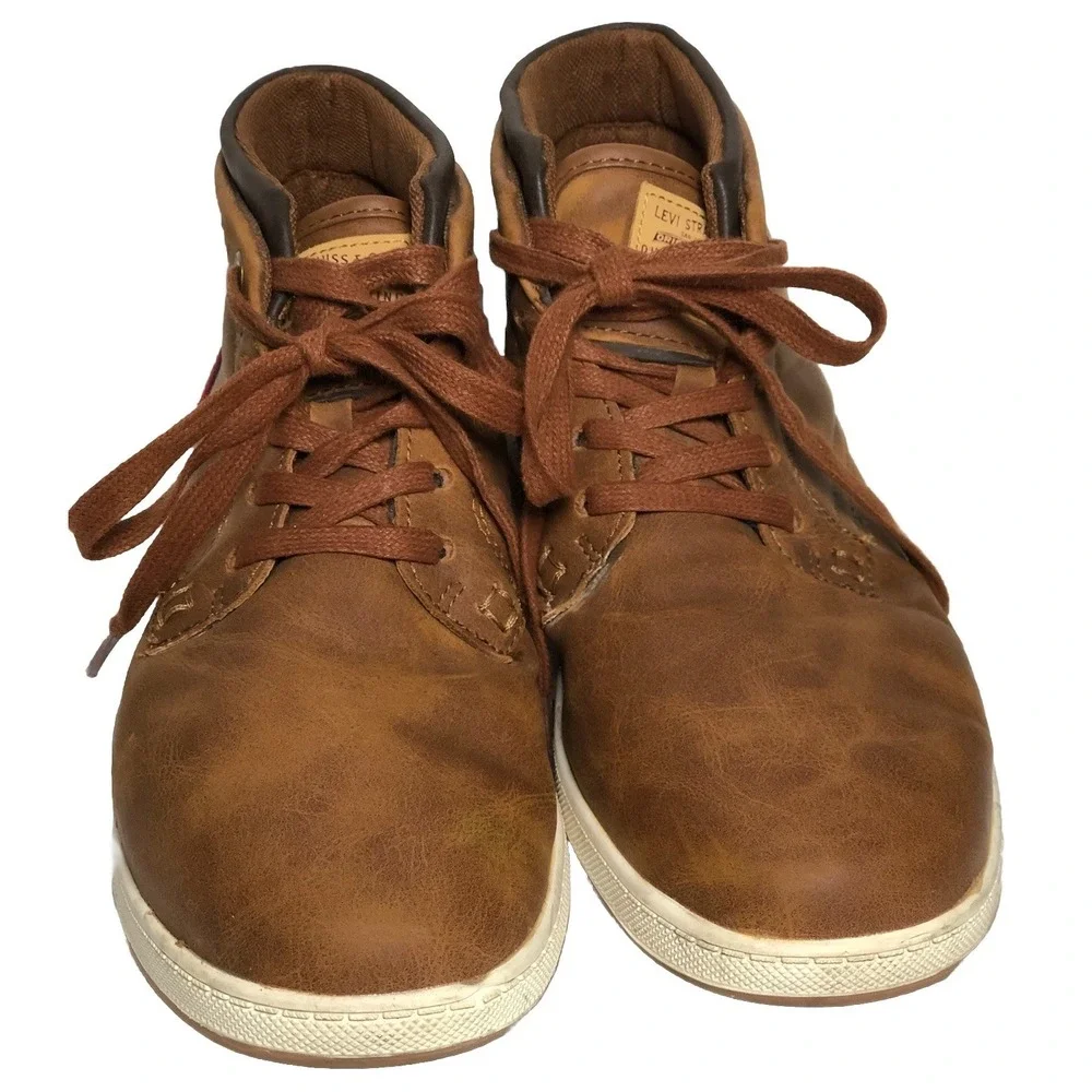 Levi's Men's Brown Mid Top Sneakers Size 8 EUR 41‎ Casual Chukka Style Shoes